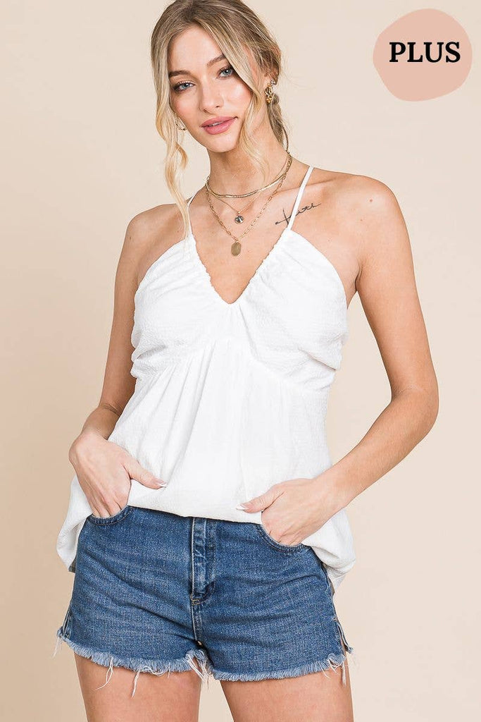 Love You Again Halter Top ☆ White in 2023  White halter top, Halter top,  Boutique clothing